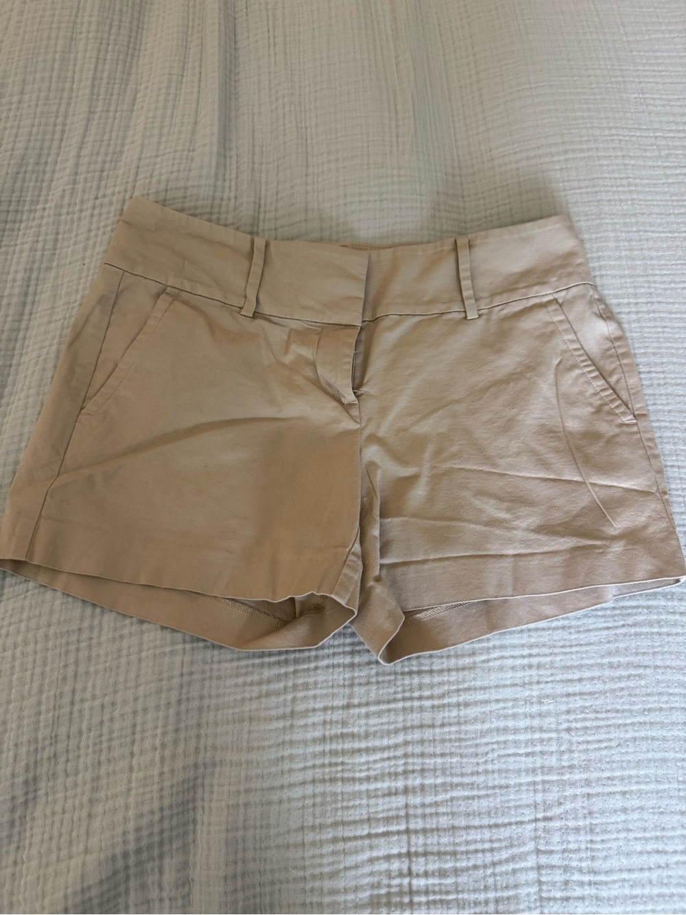 Ann Taylor Beige Tailored Bermuda Shorts